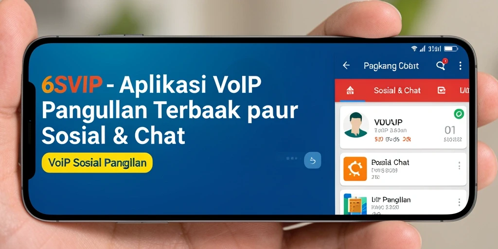 Tampilan antarmuka aplikasi VoIP Panggilan 6SVIP yang modern dan ramah pengguna.