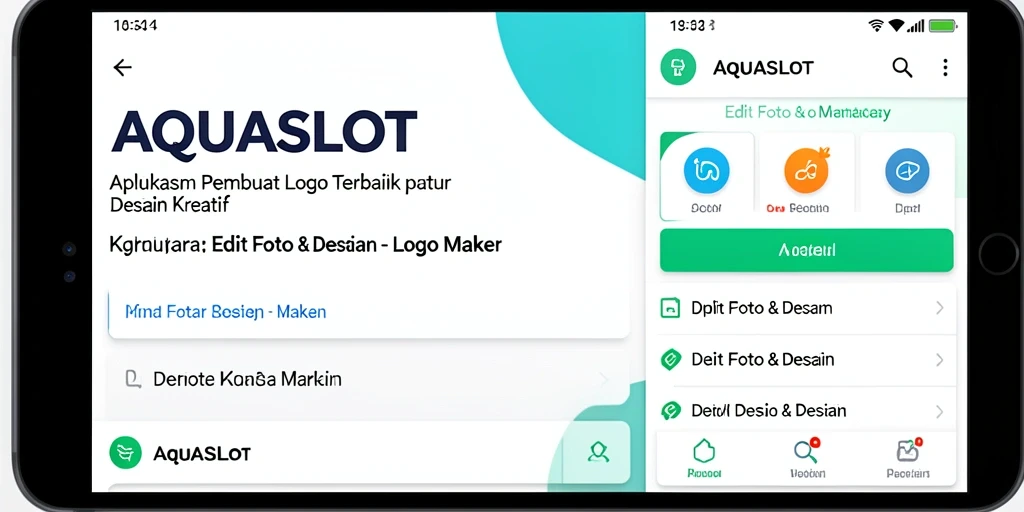 Tampilan antarmuka AQUASLOT yang menarik dan mudah digunakan.