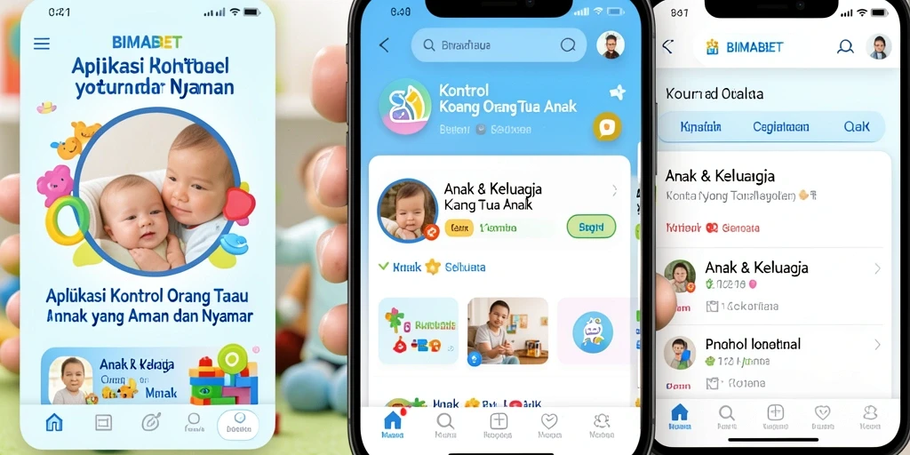 Tampilan antarmuka aplikasi Kontrol Orang Tua Anak yang intuitif.