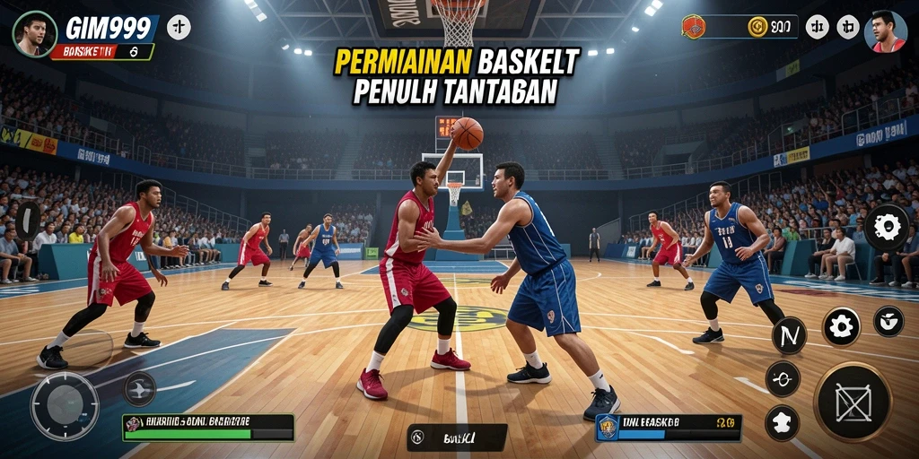 Antarmuka GIM999 menampilkan grafis basket yang menakjubkan dan kontrol intuitif.