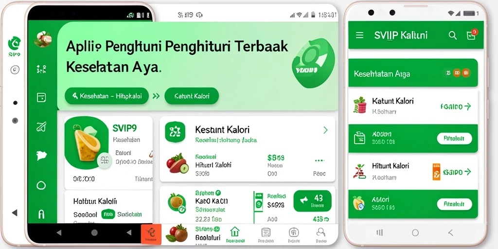 Antarmuka SVIP9 yang sederhana untuk menghitung kalori.